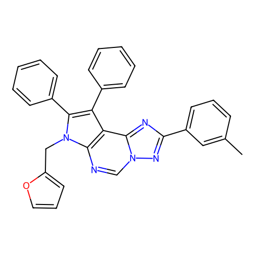 7-(2-FURYLMETHYL)-2-(3-METHYLPHENYL)-8,9-DIPHENYL-7H-PYRROLO[3,2-E][1,2,4]TRIAZOLO[1,5-C]PYRIMIDINE structure
