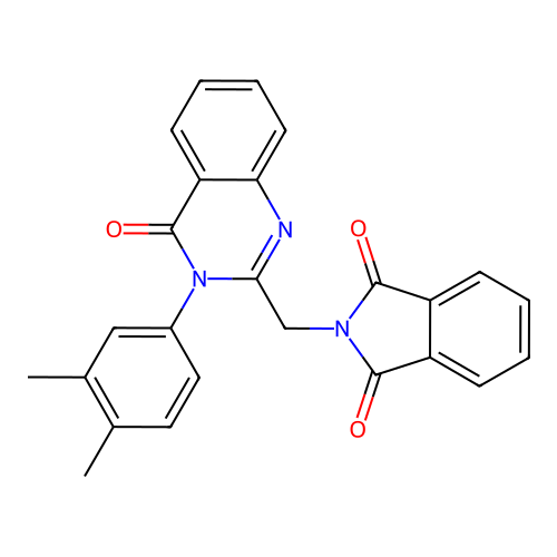 2-((3-(3,4-dimethylphenyl)-4-oxo-3,4-dihydroquinazolin-2-yl)methyl)isoindoline-1,3-dione structure