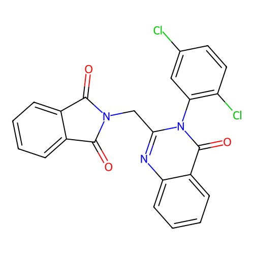 2-((3-(2,5-dichlorophenyl)-4-oxo-3,4-dihydroquinazolin-2-yl)methyl)isoindoline-1,3-dione structure
