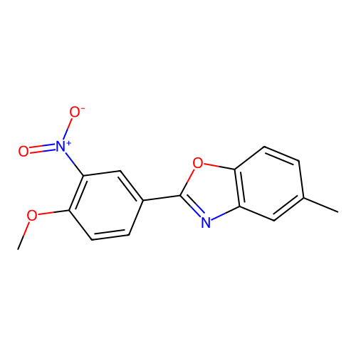 2-(4-Methoxy-3-nitrophenyl)-5-methyl-1,3-benzoxazole structure