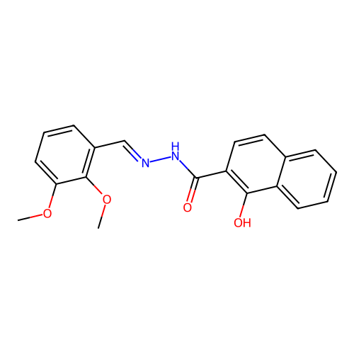N'-[(E)-(2,3-dimethoxyphenyl)methylidene]-1-hydroxynaphthalene-2-carbohydrazide structure