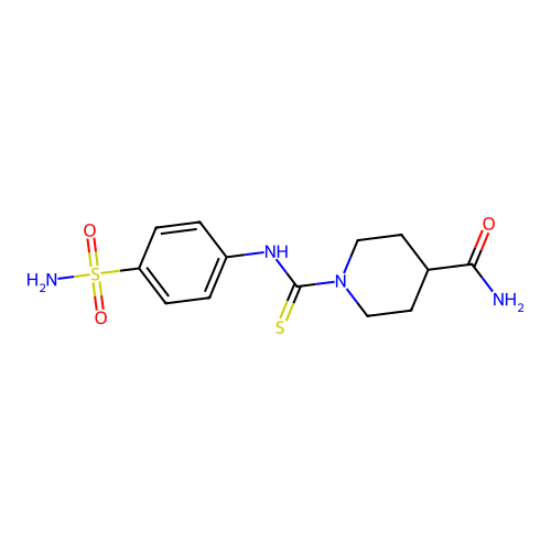 1-[(4-Sulfamoylphenyl)carbamothioyl]piperidine-4-carboxamide structure