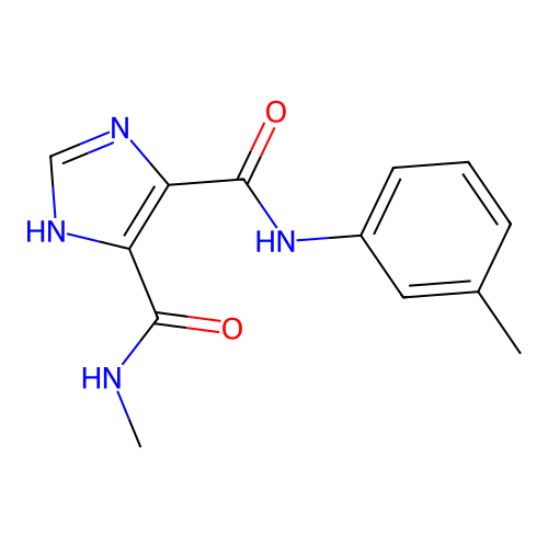 5-N-methyl-4-N-(3-methylphenyl)-1H-imidazole-4,5-dicarboxamide structure