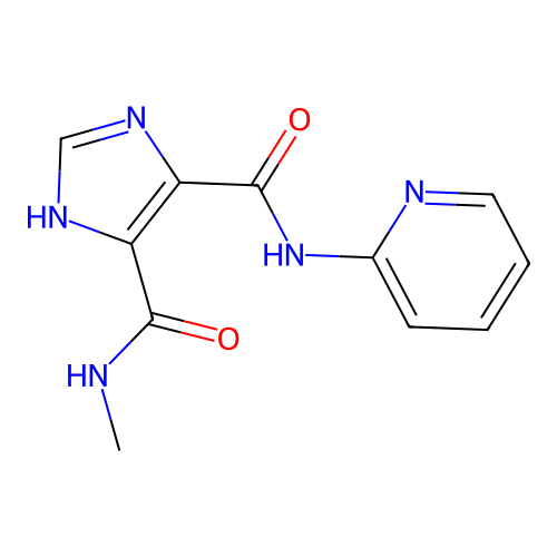 N5-methyl-N4-(2-pyridyl)-1H-imidazole-4,5-dicarboxamide structure