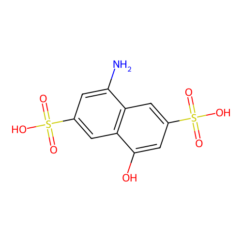 4-Amino-8-hydroxy-2,6-naphthalenedisulfonic acid structure