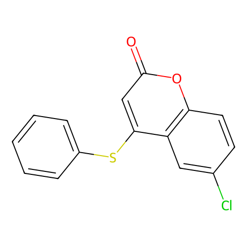 6-Chloro-4-phenylsulfanylchromen-2-one structure