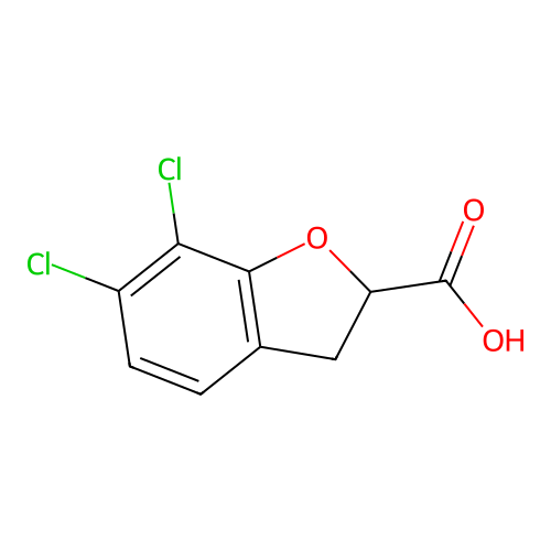 6,7-dichloro-2,3-dihydrobenzofuran-2-carboxylic Acid structure