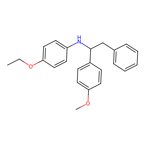 4-ethoxy-N-[1-(4-methoxyphenyl)-2-phenylethyl]aniline structure