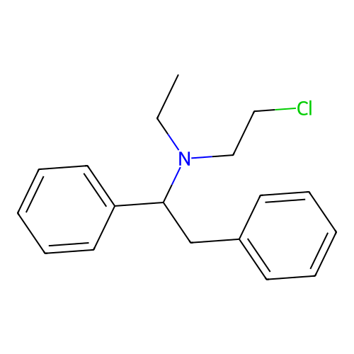 N-(2-chloroethyl)-N-ethyl-1,2-diphenylethanamine structure