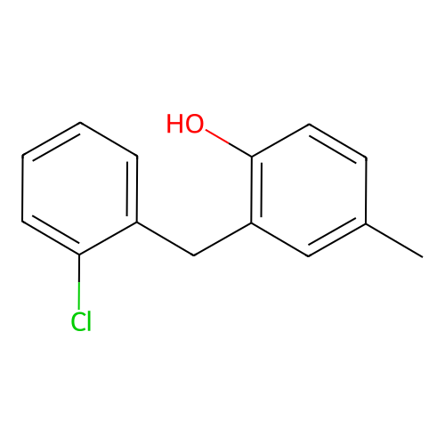 2-[(2-Chlorophenyl)methyl]-4-methylphenol structure