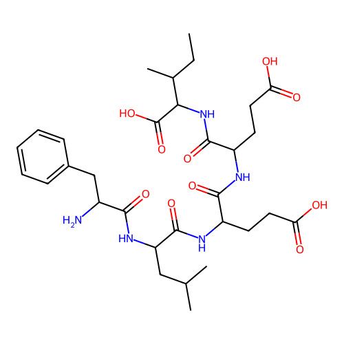 h-phe-leu-glu-glu-ile-oh structure