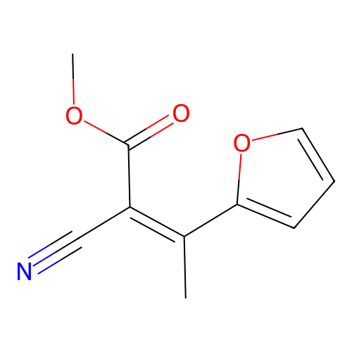 methyl (2Z)-2-cyano-3-(2-furyl)but-2-enoate structure