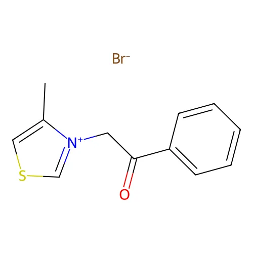 4-甲基-3-(2-氧代-2-苯基乙基)-1,3-噻唑-3-鎓溴化物 structure