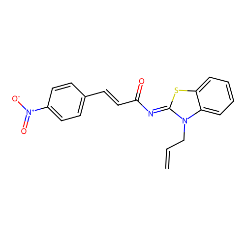 (2Z,NZ)-N-(3-allylbenzo[d]thiazol-2(3H)-ylidene)-3-(4-nitrophenyl)acrylamide structure
