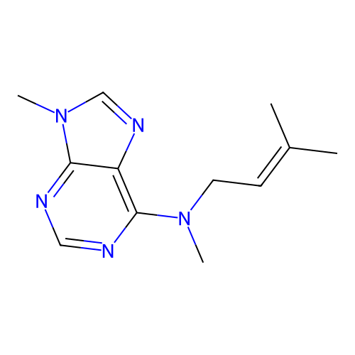 Isopentenyladenine, permethylated structure