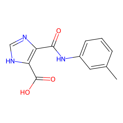 4-[(3-methylphenyl)carbamoyl]-1H-imidazole-5-carboxylic acid structure
