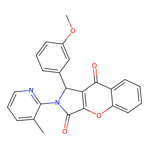 1-(3-methoxyphenyl)-2-(3-methyl-2-pyridinyl)-1H-chromeno[2,3-c]pyrrole-3,9-dione structure