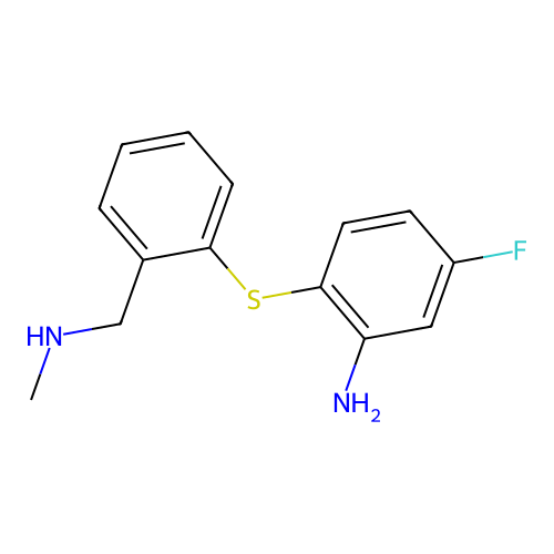 5-Fluoro-2-[2-(methylaminomethyl)phenyl]sulfanylaniline structure