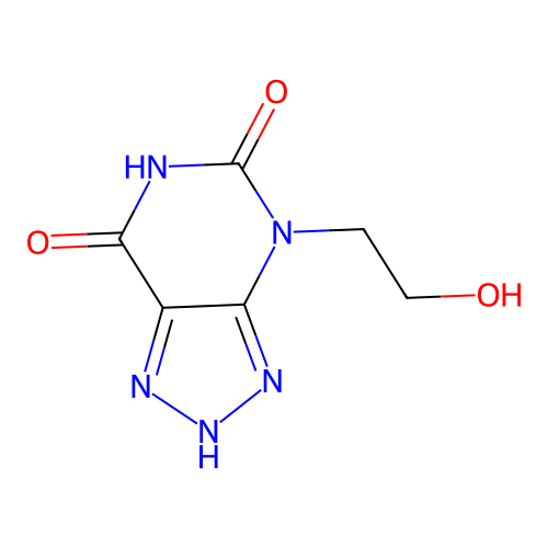 4-(2-hydroxyethyl)-3H-[1,2,3]triazolo[4,5-d]pyrimidine-5,7(4H,6H)-dione structure