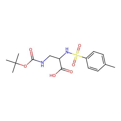 3-(Tert-butoxycarbonylamino)-2-(p-tolylsulfonylamino)propanoic acid structure