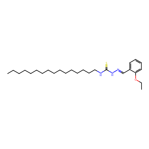 1-[(E)-(2-ethoxyphenyl)methylideneamino]-3-hexadecylthiourea structure