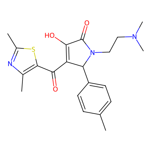 1-(2-(dimethylamino)ethyl)-4-(2,4-dimethylthiazole-5-carbonyl)-3-hydroxy-5-(p-tolyl)-1H-pyrrol-2(5H)-one structure
