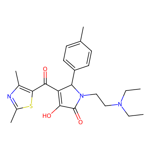 1-(2-(diethylamino)ethyl)-4-(2,4-dimethylthiazole-5-carbonyl)-3-hydroxy-5-(p-tolyl)-1H-pyrrol-2(5H)-one structure