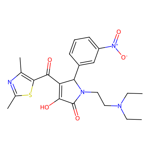 1-(2-(diethylamino)ethyl)-4-(2,4-dimethylthiazole-5-carbonyl)-3-hydroxy-5-(3-nitrophenyl)-1H-pyrrol-2(5H)-one structure