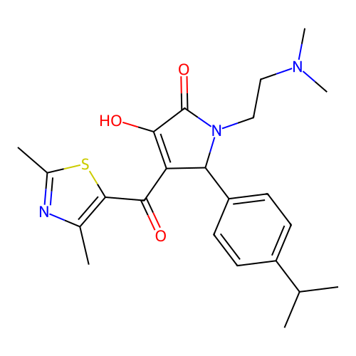 1-(2-(dimethylamino)ethyl)-4-(2,4-dimethylthiazole-5-carbonyl)-3-hydroxy-5-(4-isopropylphenyl)-1H-pyrrol-2(5H)-one structure