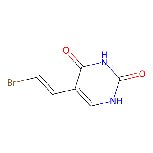 (E)-5-(2-Bromovinyl)uracil structure