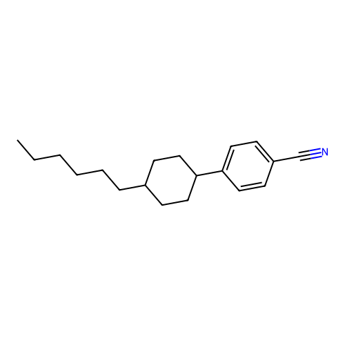 trans-4-(4-Hexylcyclohexyl)benzonitrile structure