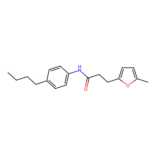 N-(4-butylphenyl)-3-(5-methylfuran-2-yl)propanamide structure
