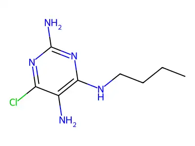 4-N-butyl-6-chloropyrimidine-2,4,5-triamine structure