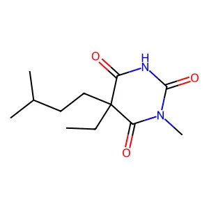 5-Ethyl-1-methyl-5-(3-methylbutyl)-1,3-diazinane-2,4,6-trione structure