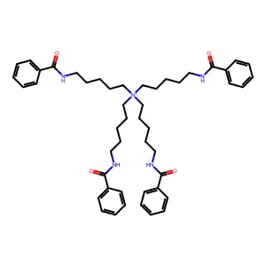 Tetrakis(5-benzamidopentyl)azanium structure