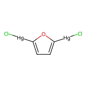 Chloro-[5-(chloromercurio)furan-2-yl]mercury structure