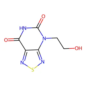 (1,2,5)Thiadiazolo(3,4-d)pyrimidine-5,7(4H,6H)-dione, 4-(2-hydroxyethyl)- structure