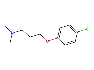 3-(4-chlorophenoxy)-N,N-dimethylpropan-1-amine structure