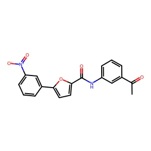 N-(3-acetylphenyl)-5-(3-nitrophenyl)furan-2-carboxamide structure