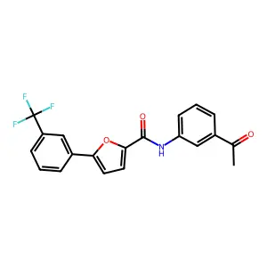 N-(3-acetylphenyl)-5-[3-(trifluoromethyl)phenyl]furan-2-carboxamide structure