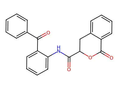 N-(2-benzoylphenyl)-1-oxo-3,4-dihydroisochromene-3-carboxamide structure