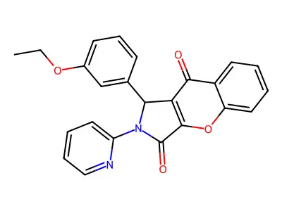 1-(3-ethoxyphenyl)-2-pyridin-2-yl-1H-chromeno[2,3-c]pyrrole-3,9-dione structure