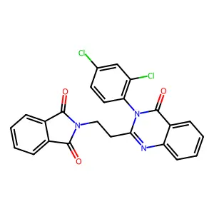 2-[2-[3-(2,4-Dichlorophenyl)-4-oxoquinazolin-2-yl]ethyl]isoindole-1,3-dione structure