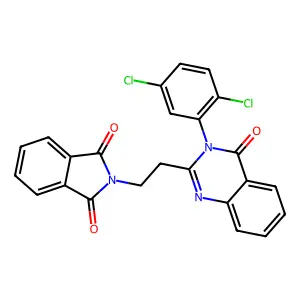 2-[2-[3-(2,5-Dichlorophenyl)-4-oxoquinazolin-2-yl]ethyl]isoindole-1,3-dione structure