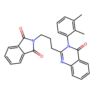 2-[3-[3-(2,3-Dimethylphenyl)-4-oxoquinazolin-2-yl]propyl]isoindole-1,3-dione structure
