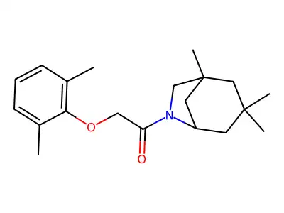 2-(2,6-Dimethylphenoxy)-1-(1,3,3-trimethyl-6-azabicyclo[3.2.1]oct-6-yl)ethanone structure