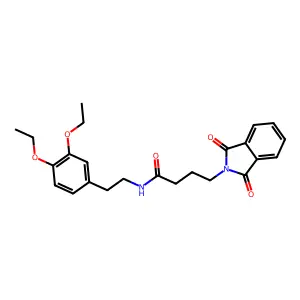 N-[2-(3,4-diethoxyphenyl)ethyl]-4-(1,3-dioxoisoindol-2-yl)butanamide structure