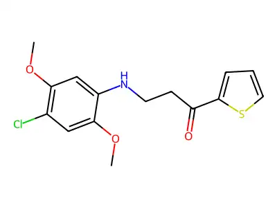 3-(4-Chloro-2,5-dimethoxyanilino)-1-(2-thienyl)-1-propanone structure