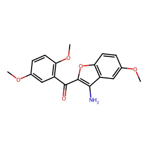 (3-Amino-5-methoxy-2-benzofuranyl)(2,5-dimethoxyphenyl)methanone structure