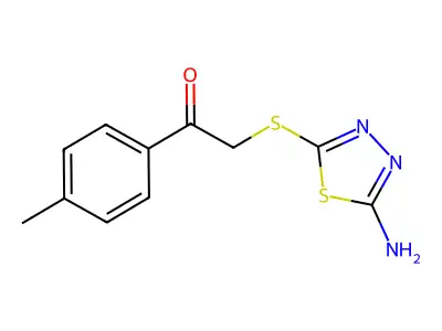 2-[(5-Amino-1,3,4-thiadiazol-2-yl)sulfanyl]-1-(4-methylphenyl)ethanone structure